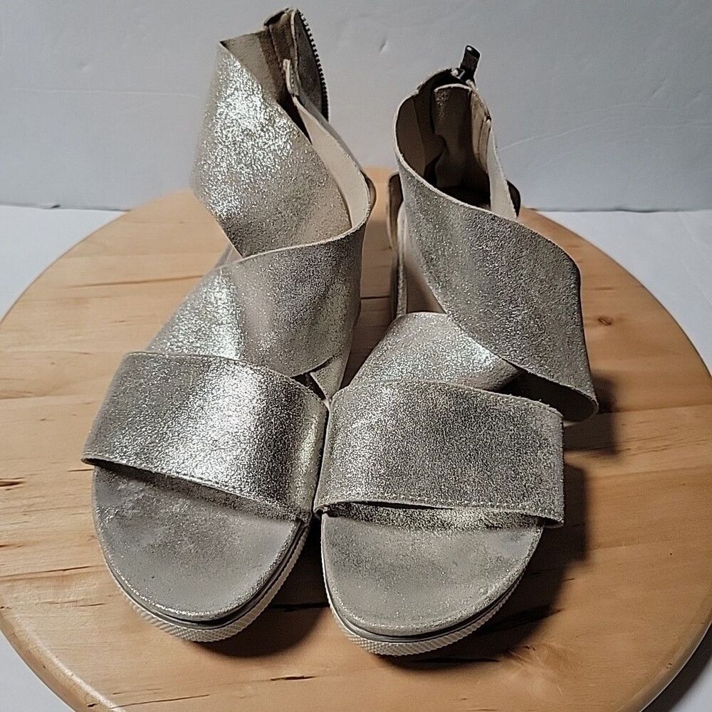 Eileen Fisher Sport Sandal, Silver Metallic, Women’s Size 9
